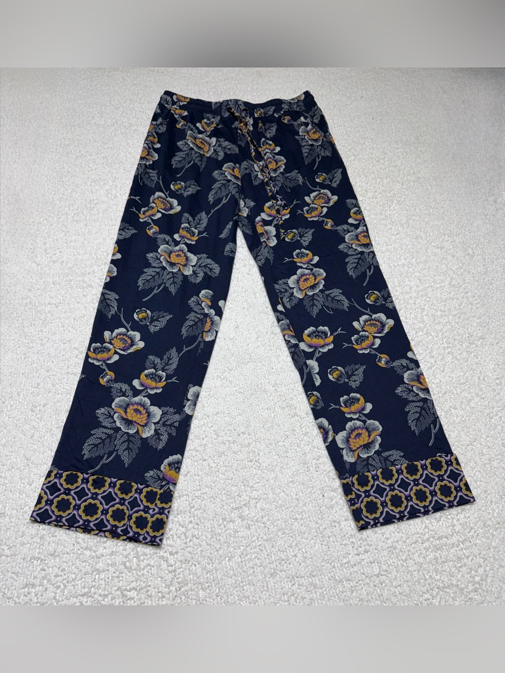 Vera Bradley Navy Floral Lounge Pajama Pants Women’s Small